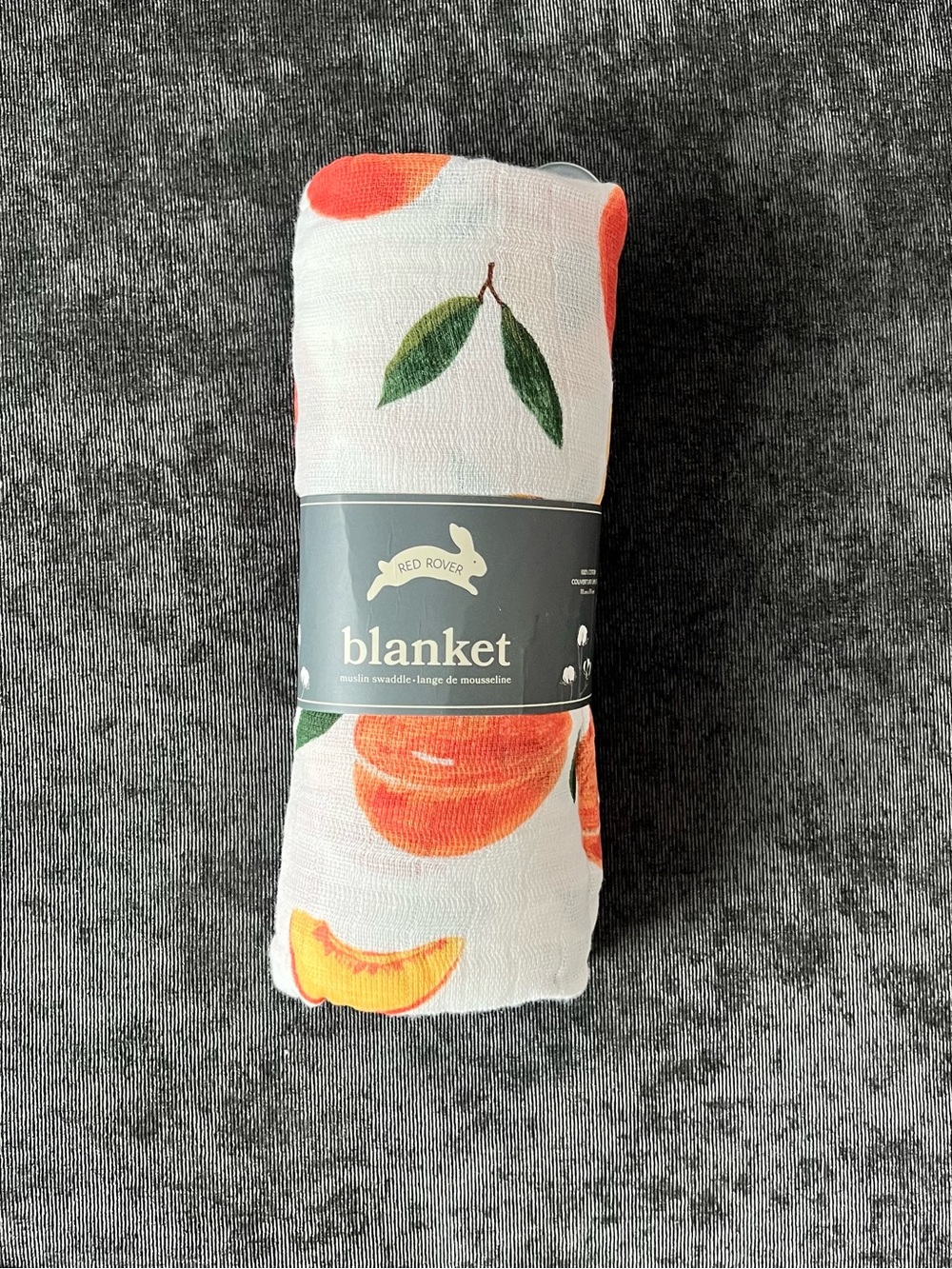 NWT Red Rover Peach Muslin Swaddle Blanket
